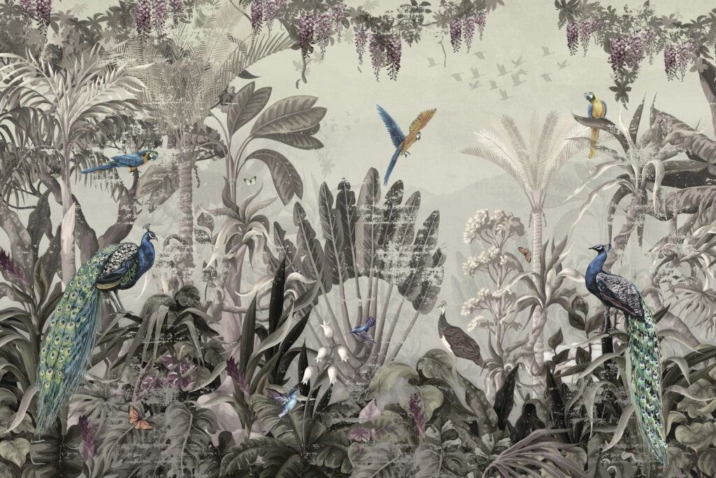 Birds in the jungle — full design