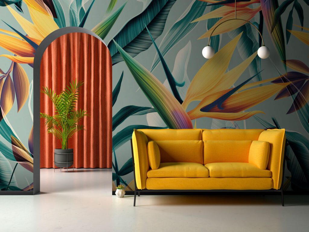 Orange paradise flowers — interior 3