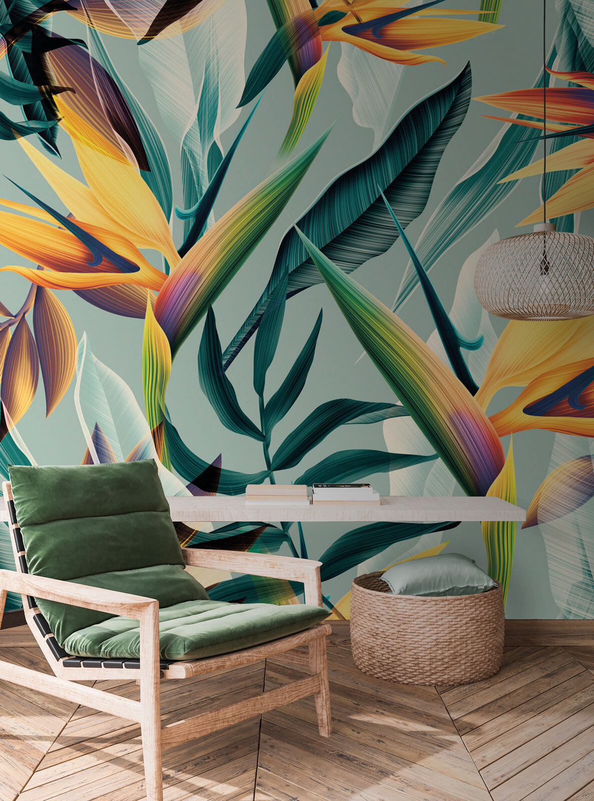 Orange paradise flowers — interior 4