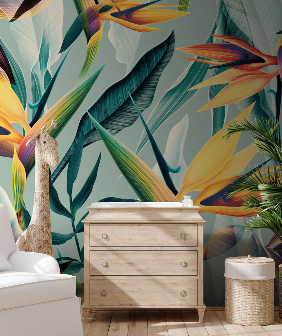 Orange paradise flowers — interior 5