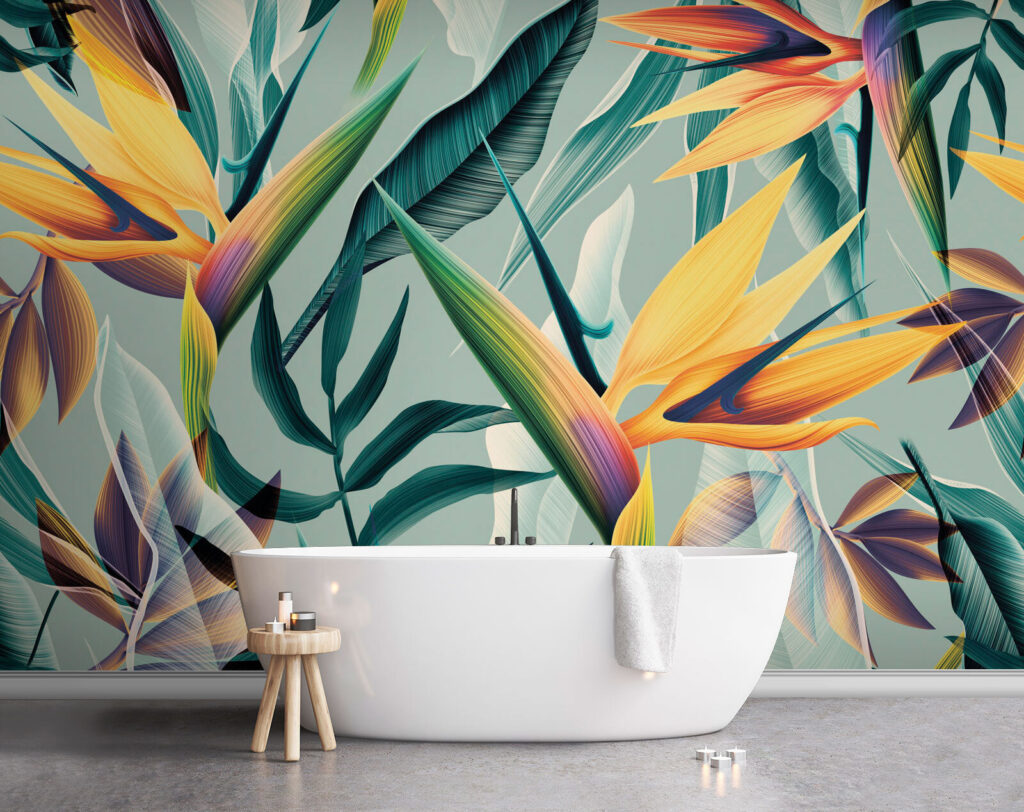 Orange paradise flowers — interior 1