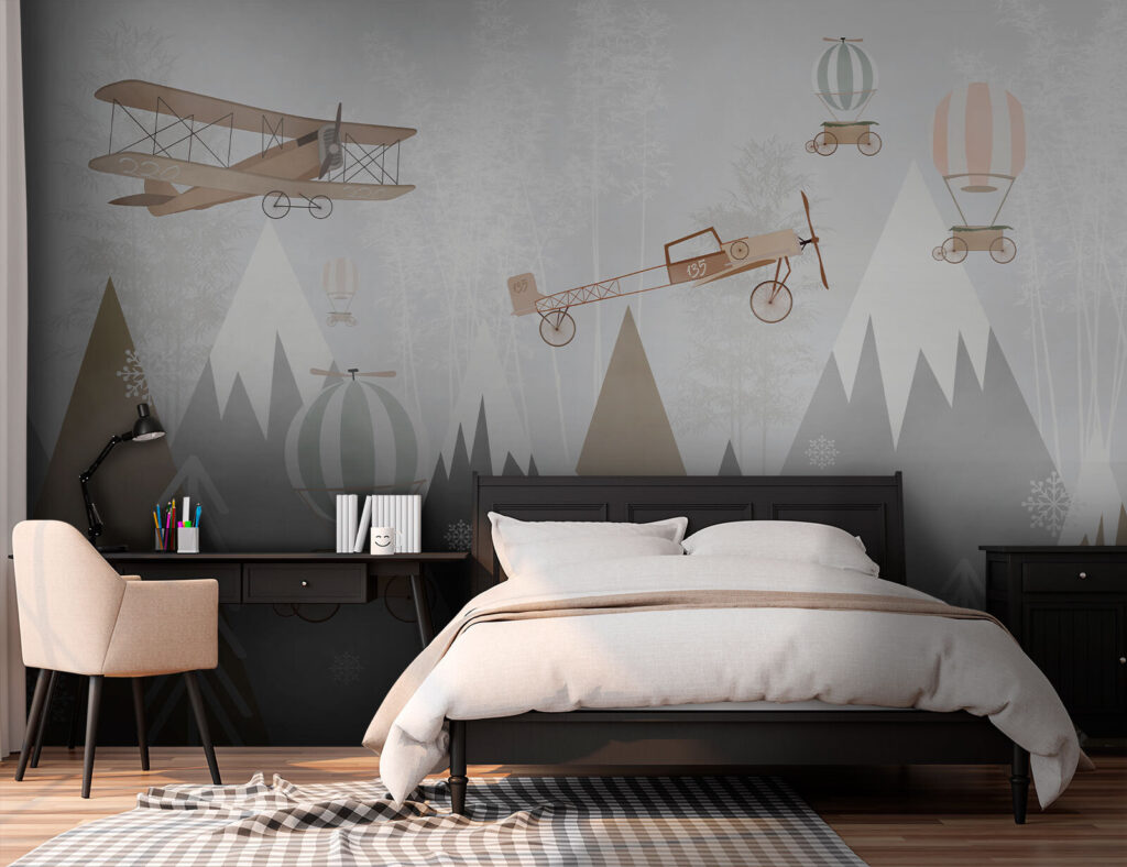 Aeroplanes above mountain forest — interior 2