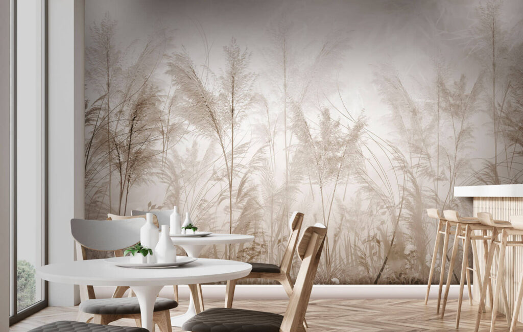 Plume grass in mist — interior 4