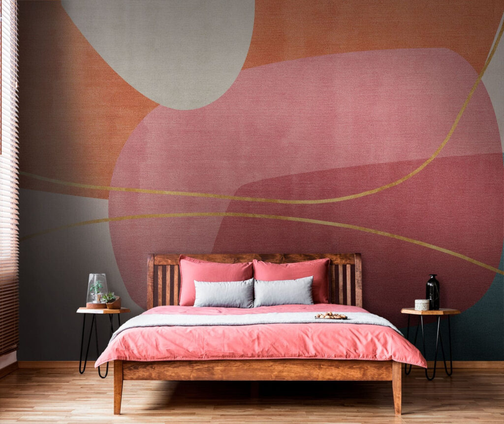 Pastel shapes with gold — interior 2