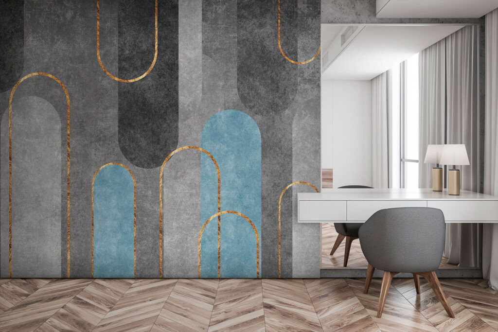 Grey arches, gold edges — interior 1