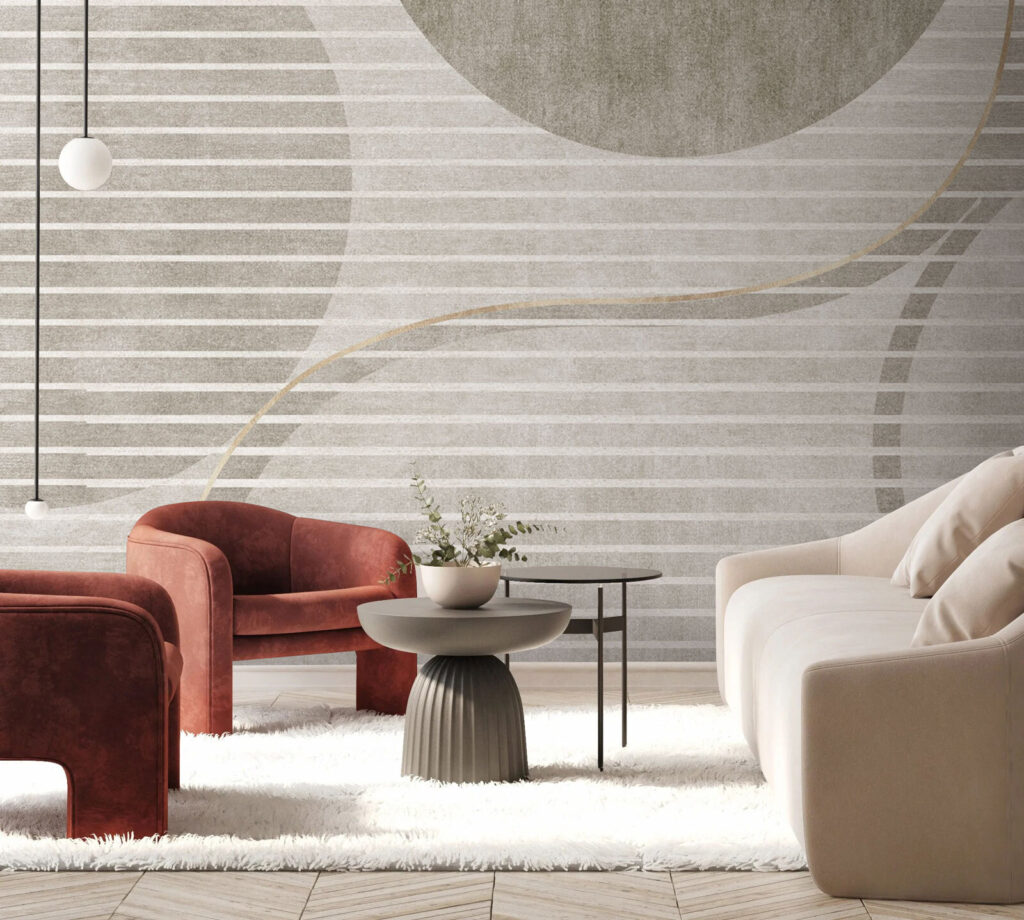 Circles behind white stripes — interior 2