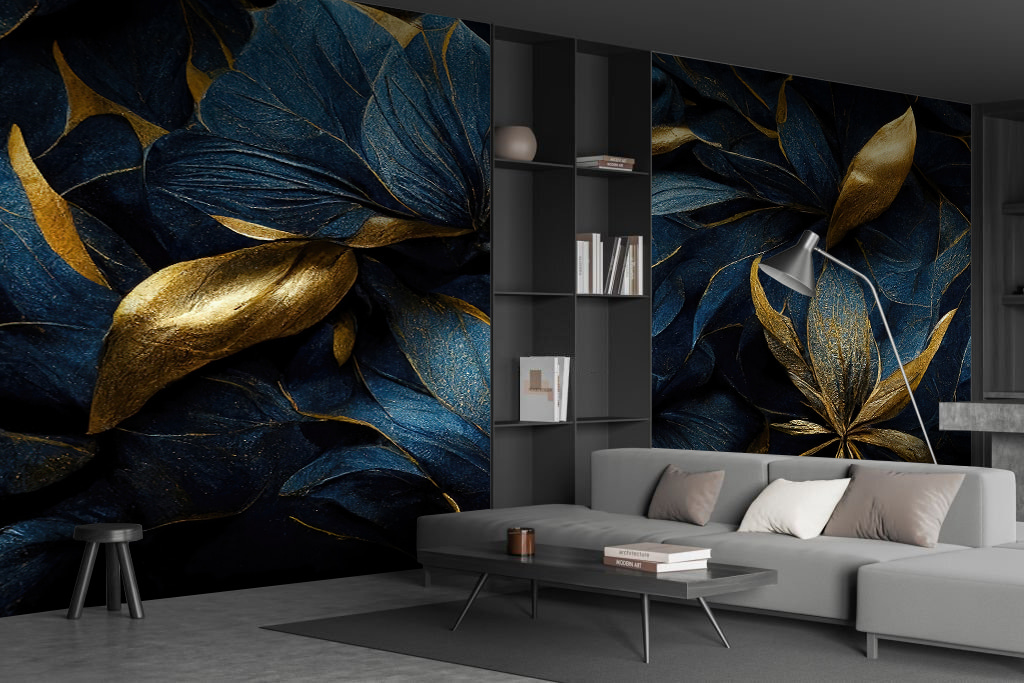 Dark blooms on black — interior 1