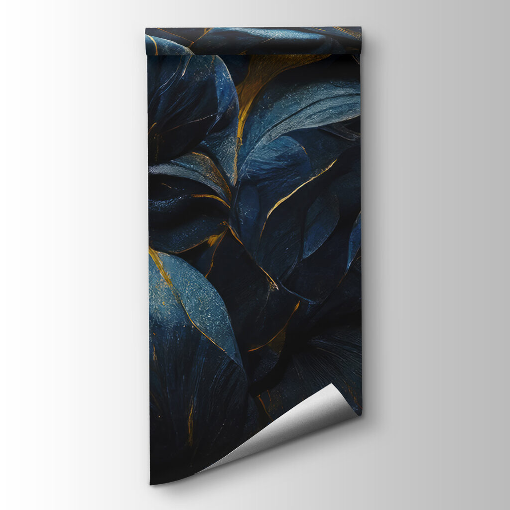 Dark blooms on black — product view