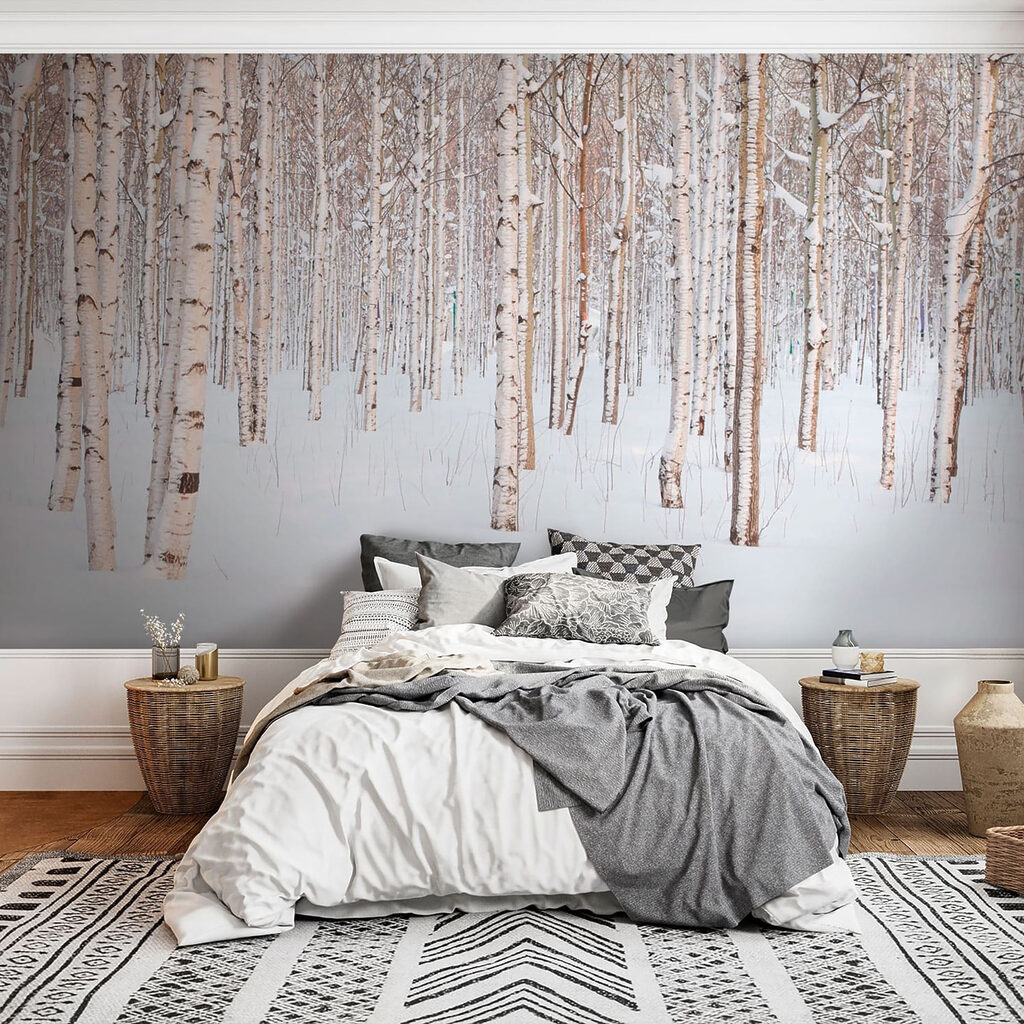 Birches in a snowfield — interior 4