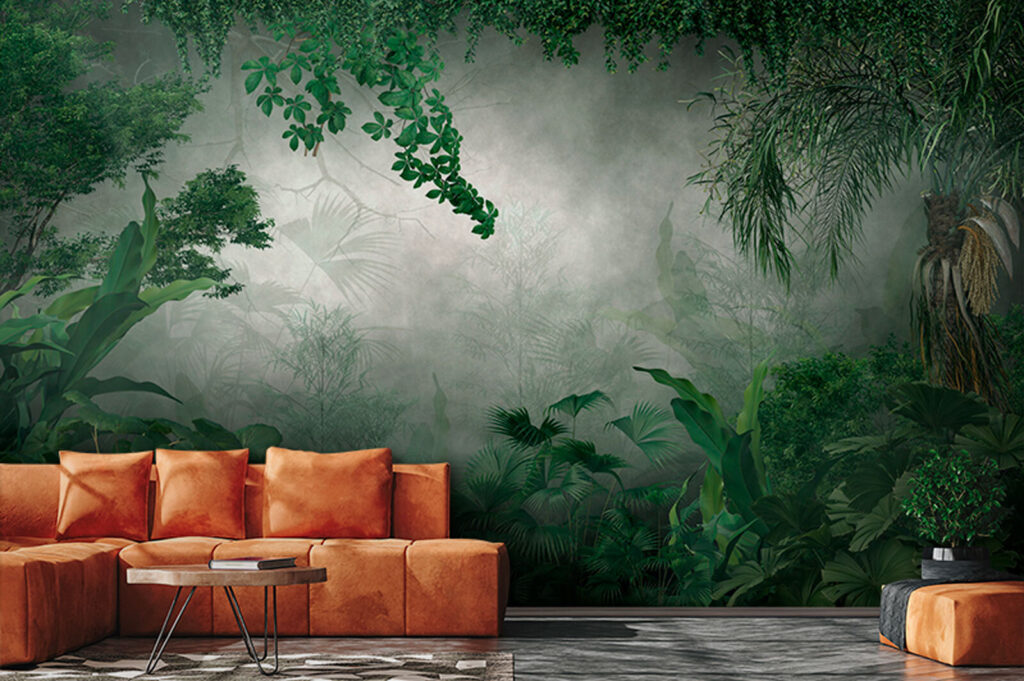 Green jungle in mist — interior 1