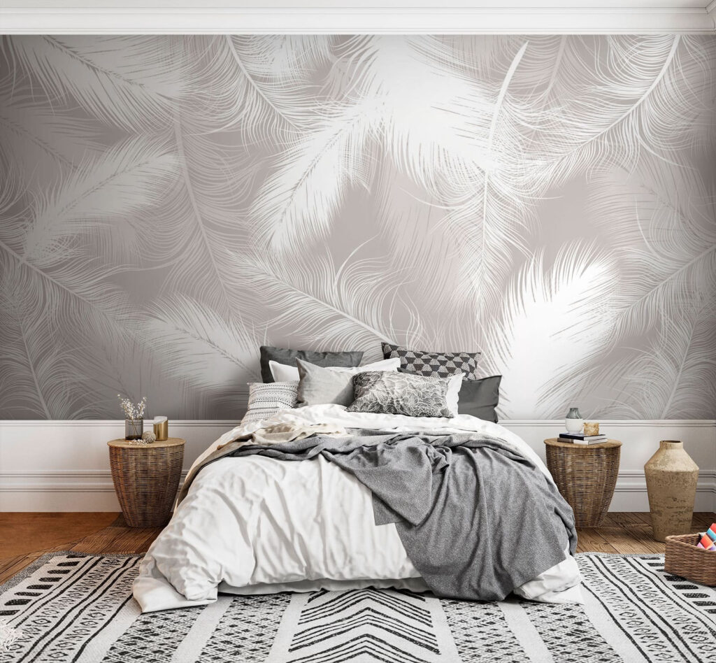 White feathers overlapping — interior 2