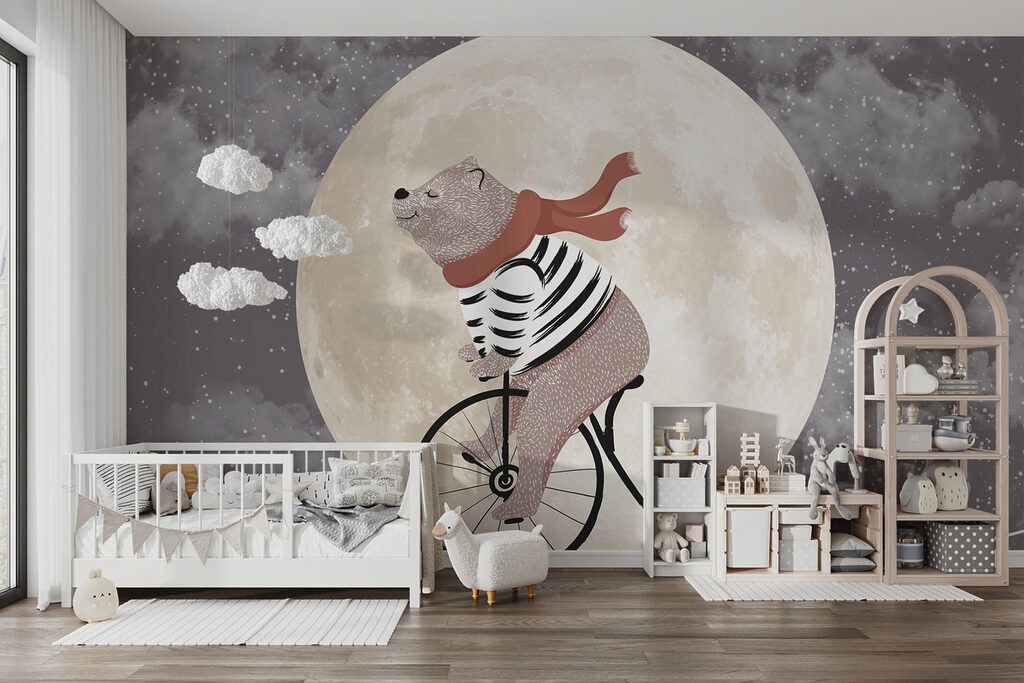 Bear cycles by moonlight — interior 4