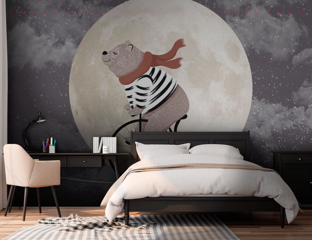 Bear cycles by moonlight — interior 3