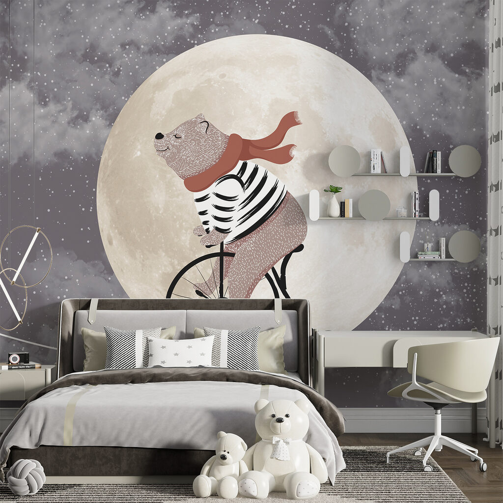 Bear cycles by moonlight — interior 5