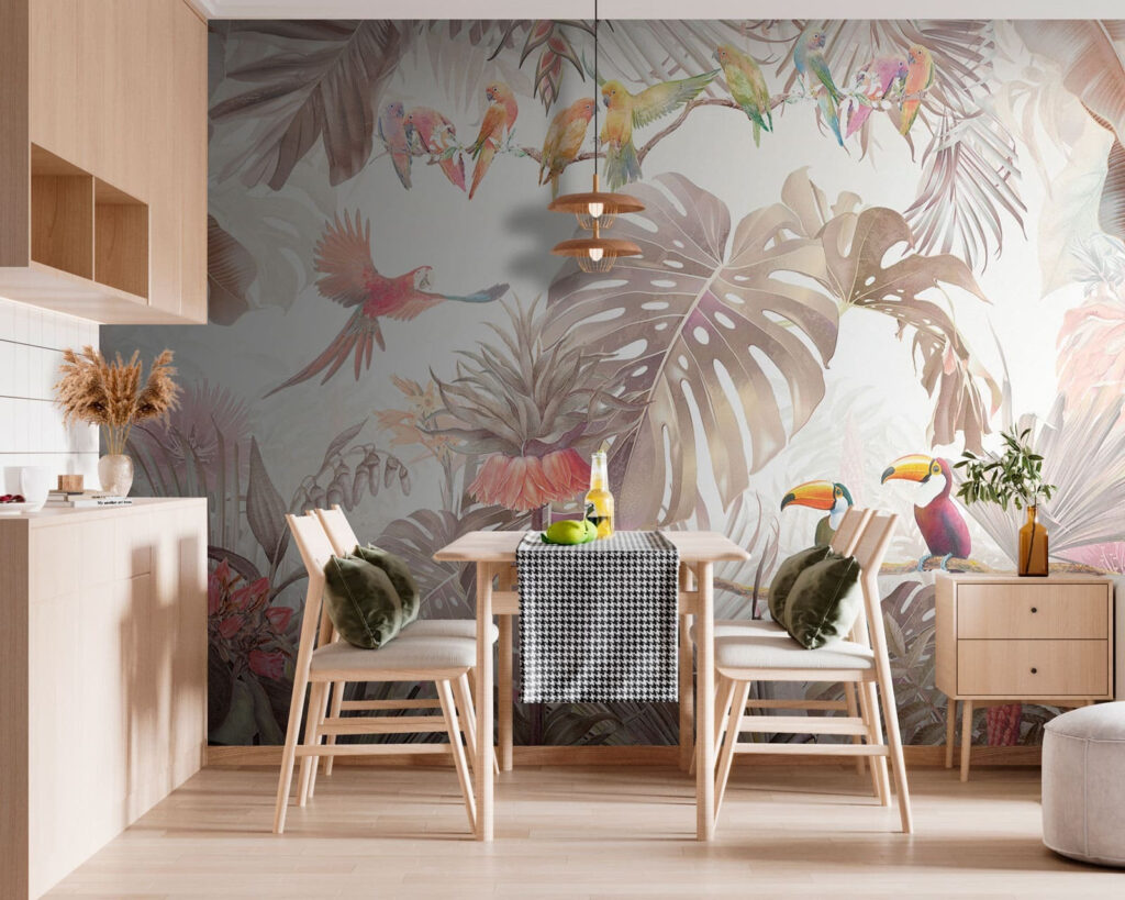 Toucans among pale leaves — interior 3