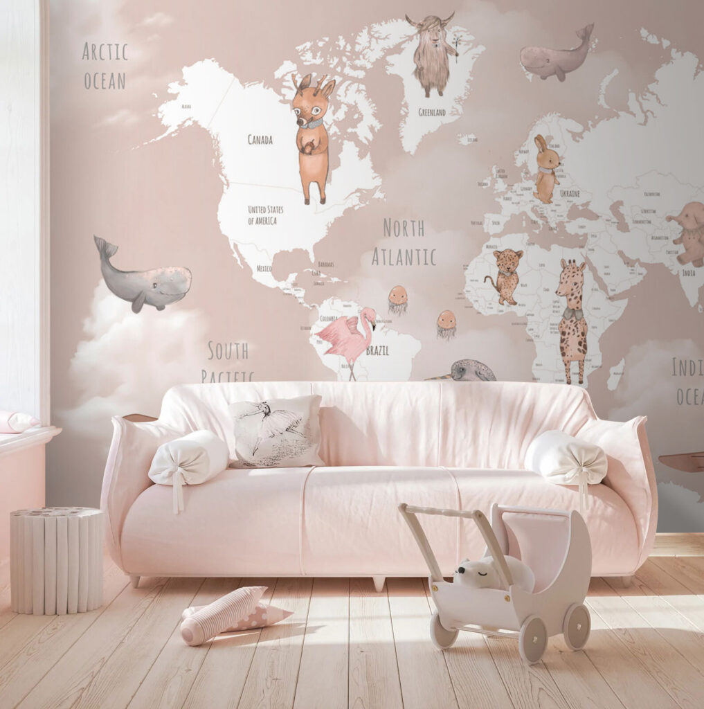 White world map — interior 1
