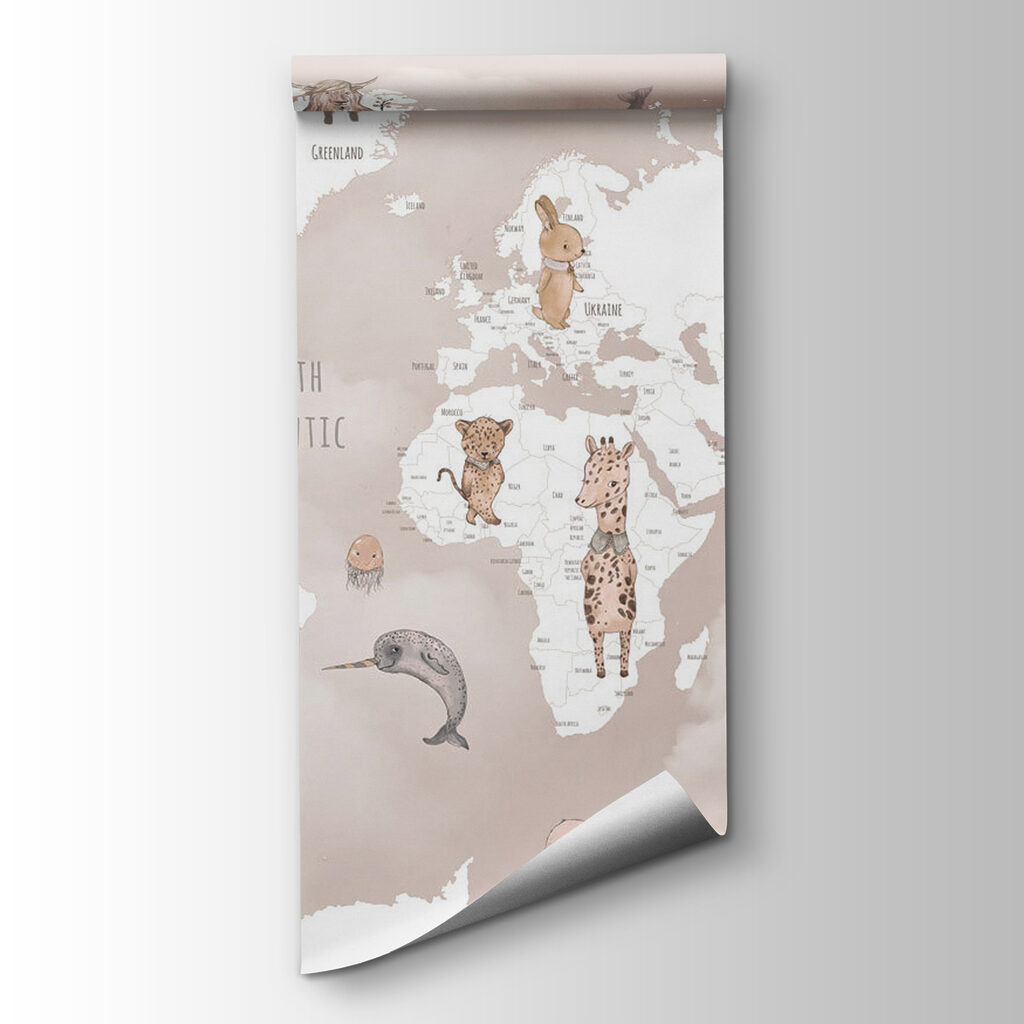 White world map — product view