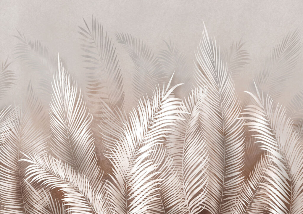 Tall light fronds rising — full design