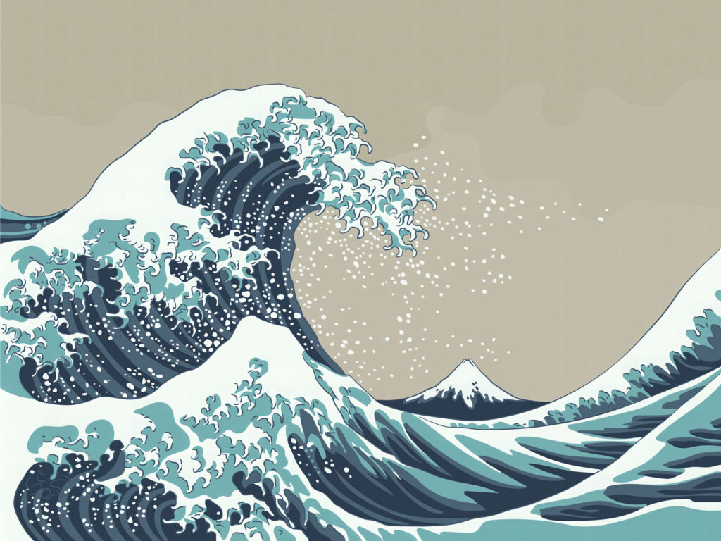 Wave above a mountain — full design