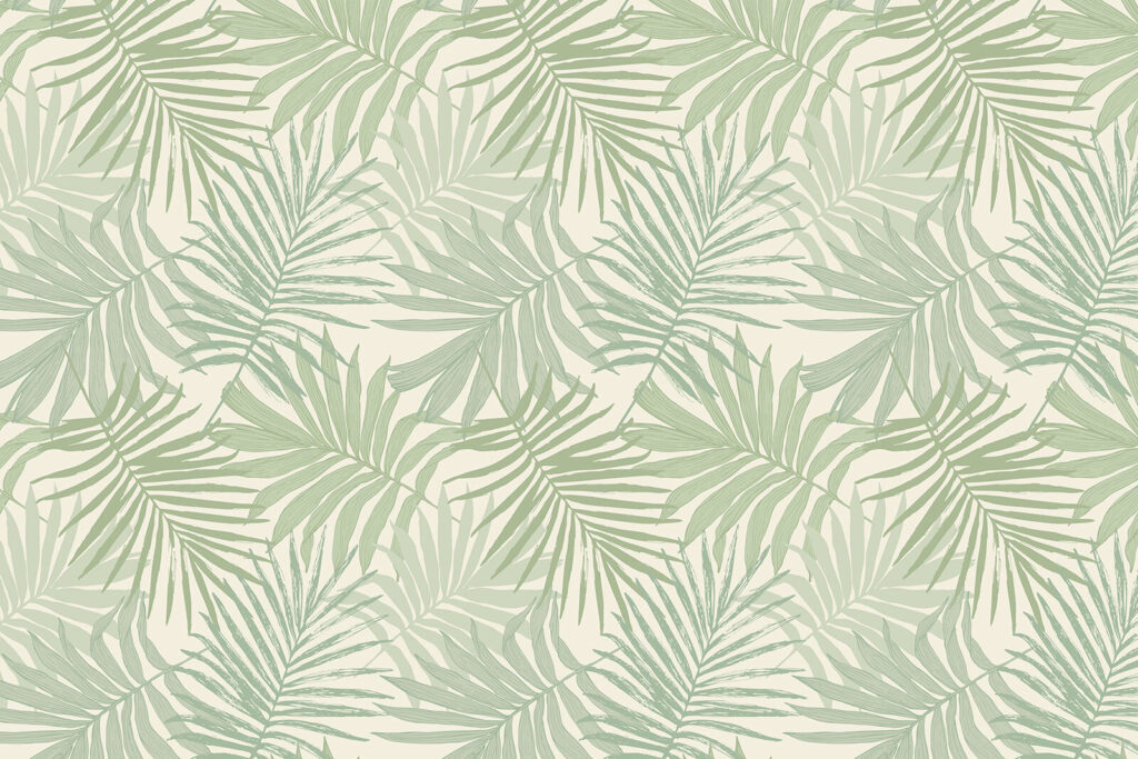 Fine green palm fronds — full design