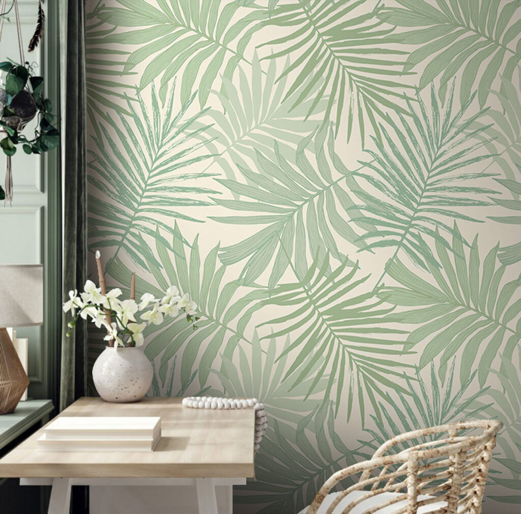 Fine green palm fronds — interior 1