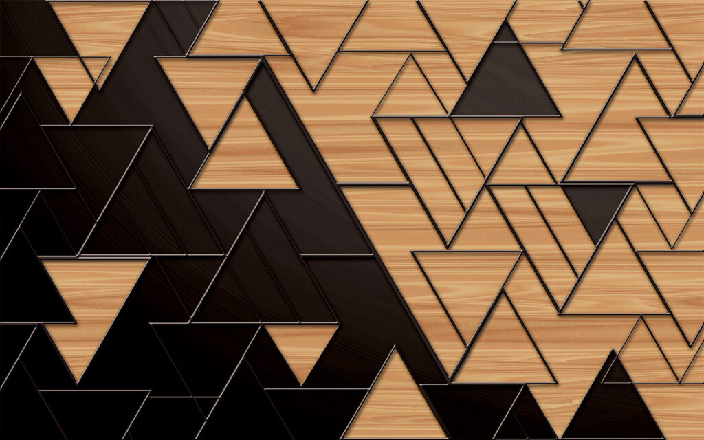 Brown and black triangles — full design