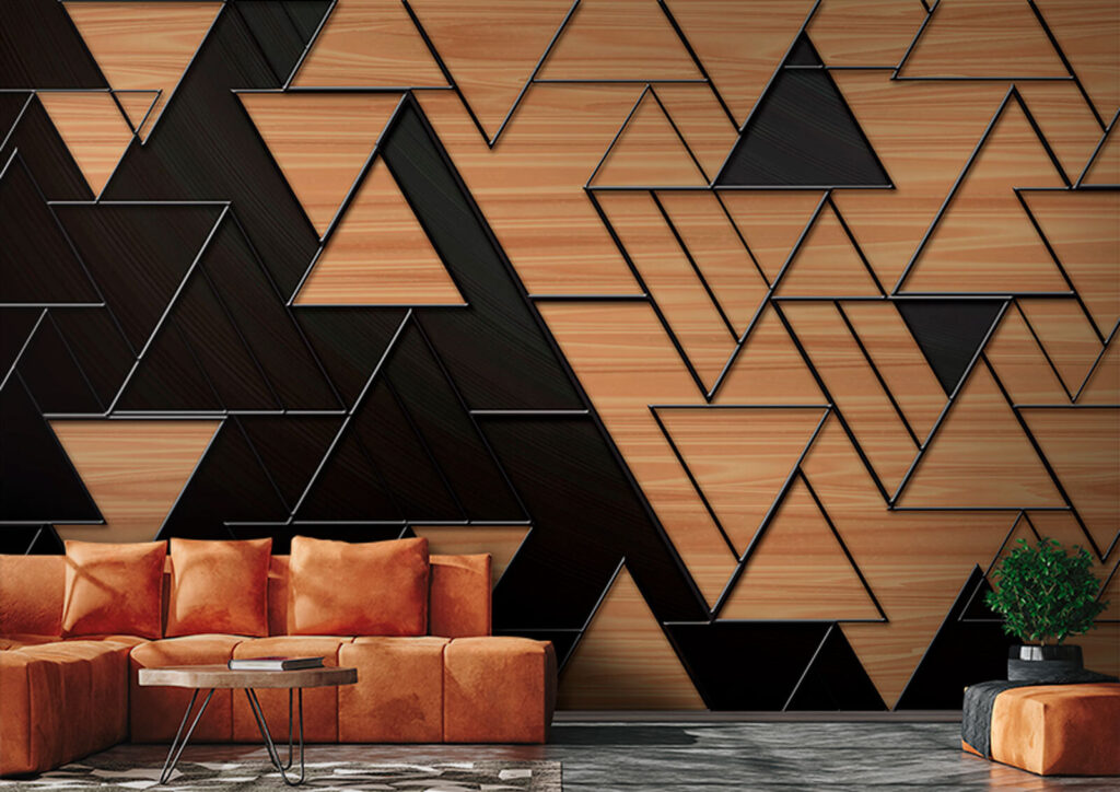 Brown and black triangles — interior 1
