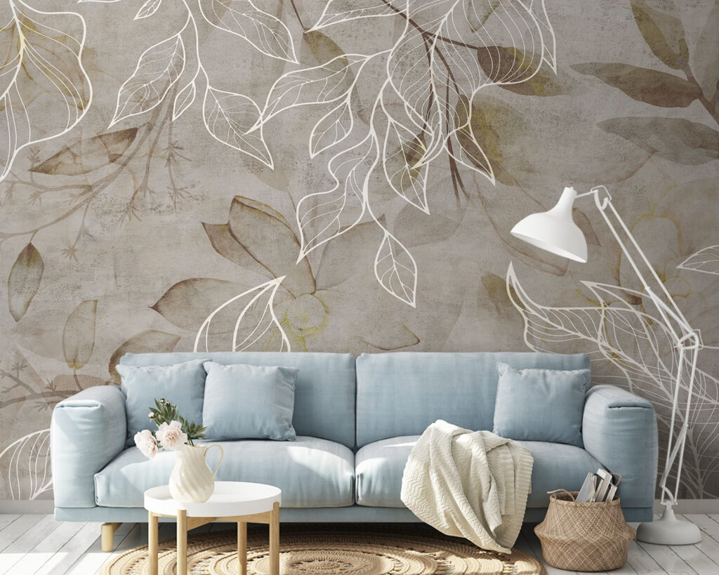 White leaf outlines — interior 2