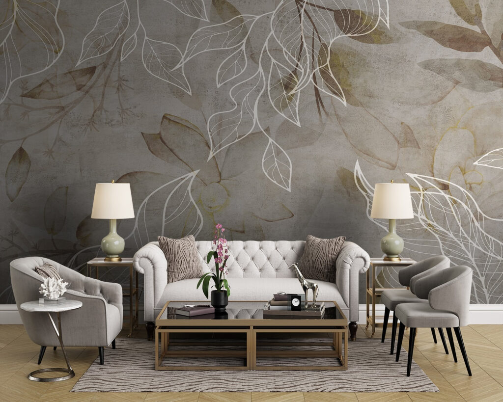 White leaf outlines — interior 1