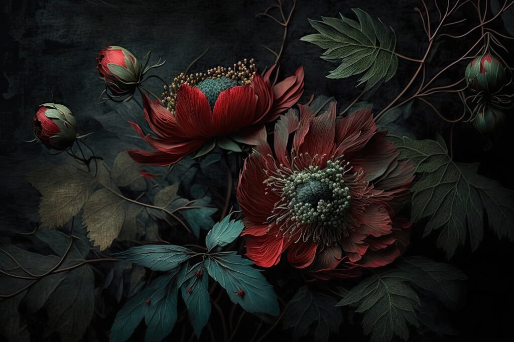 Deep Garden Blooms — full design