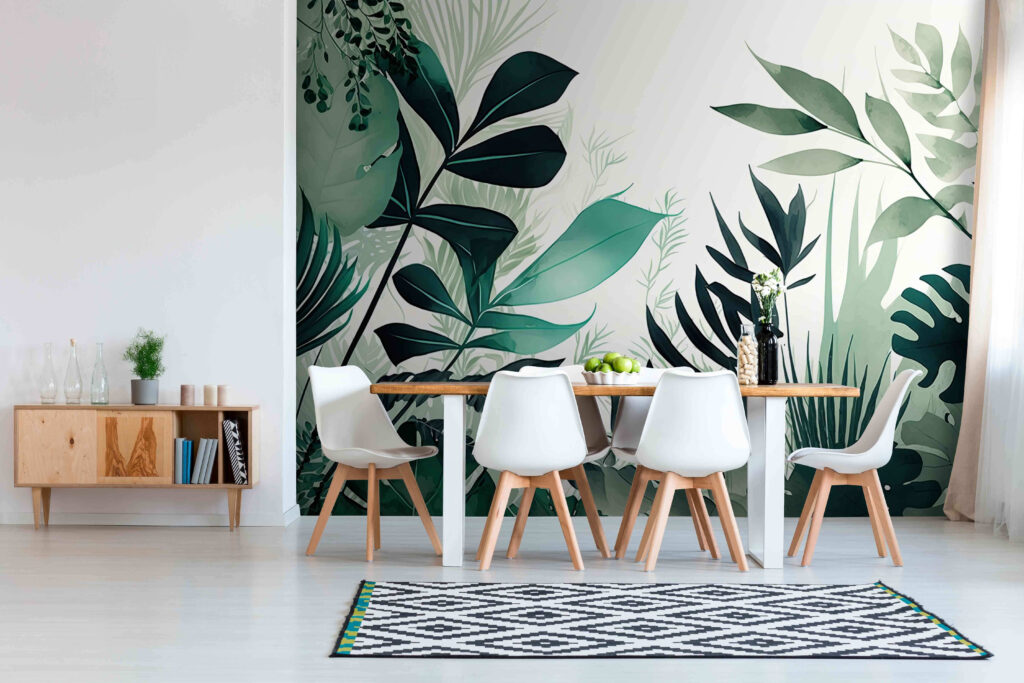 Leaf silhouettes around light — interior 3