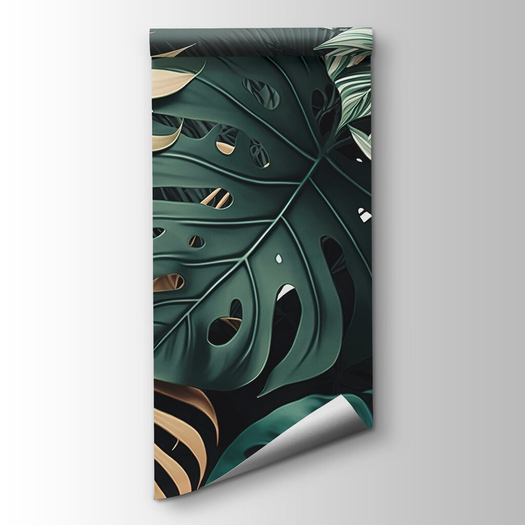 Green and gold leaves — product view