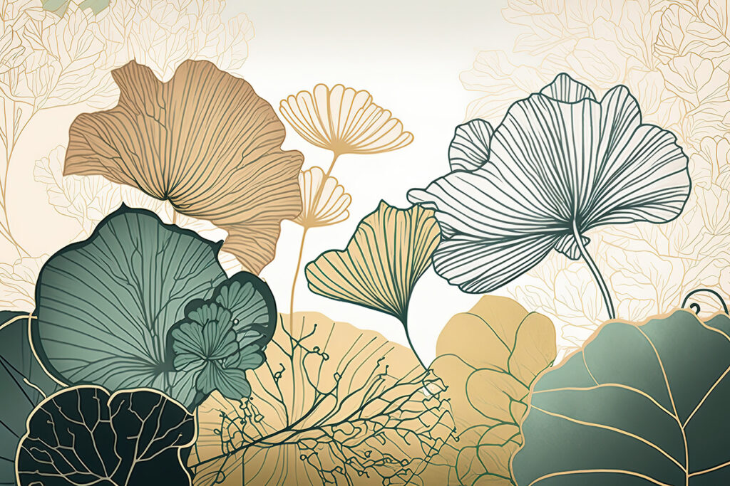 Leaf fans in colour — full design