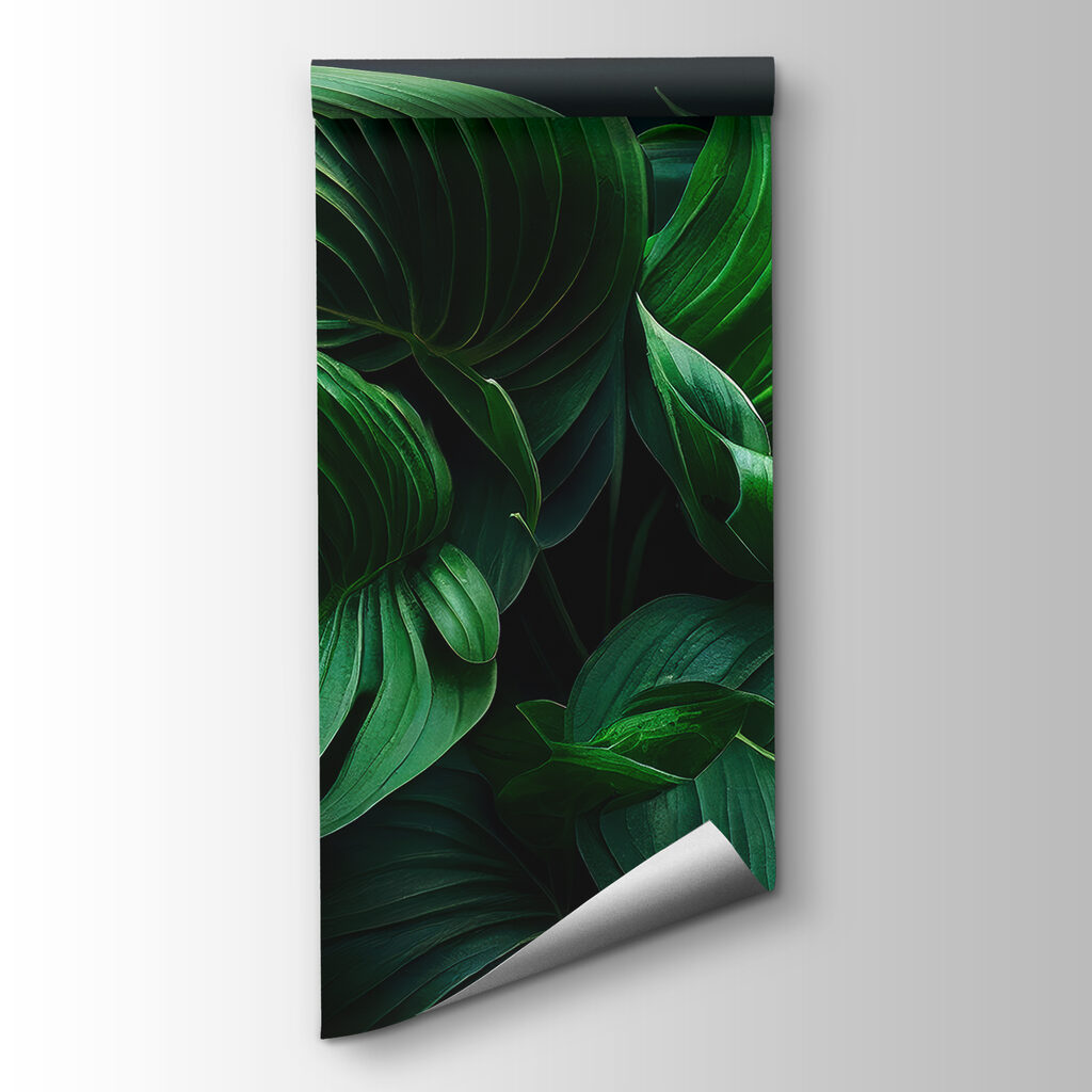 Shiny green leaf folds — product view