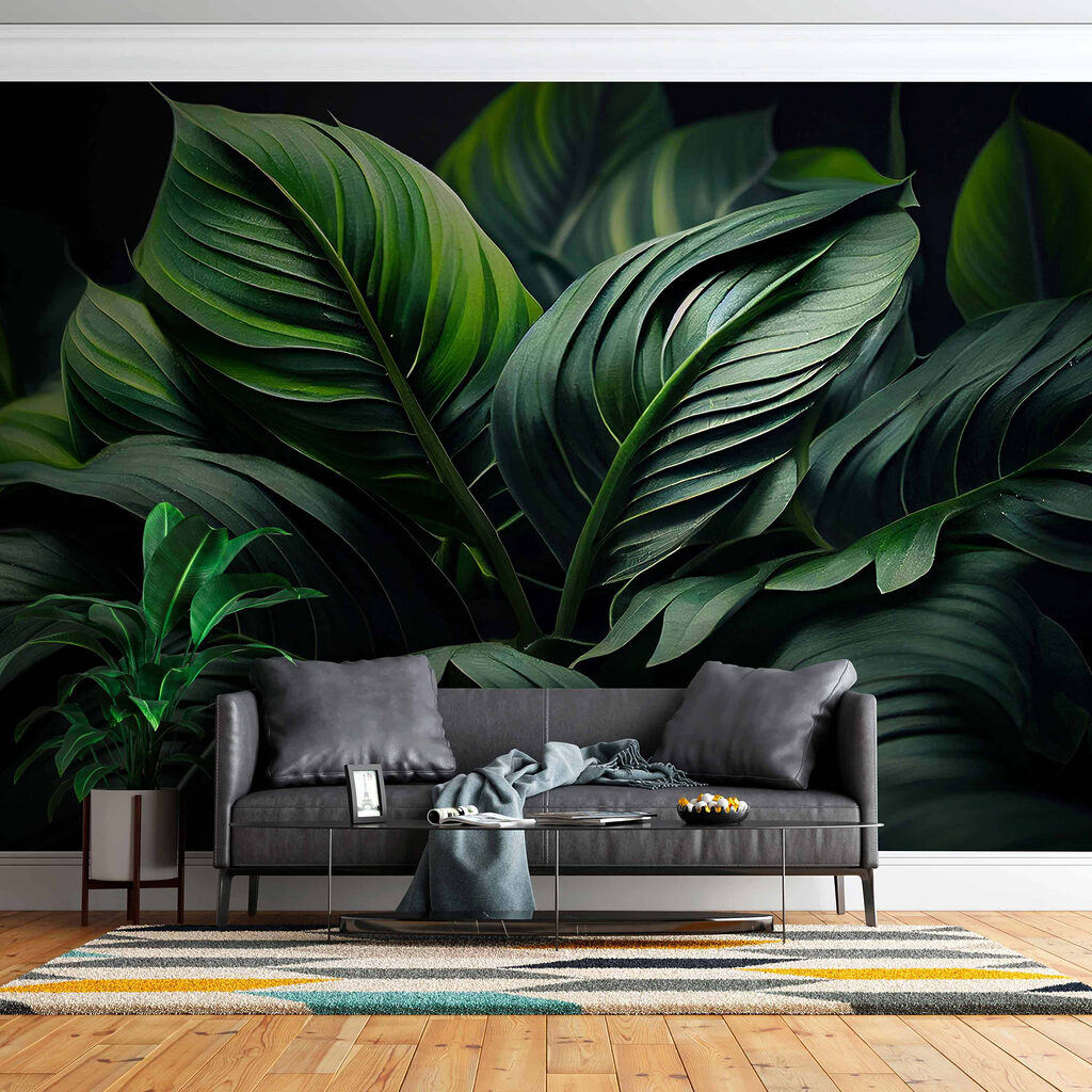 Deep green leaves fanning — interior 5