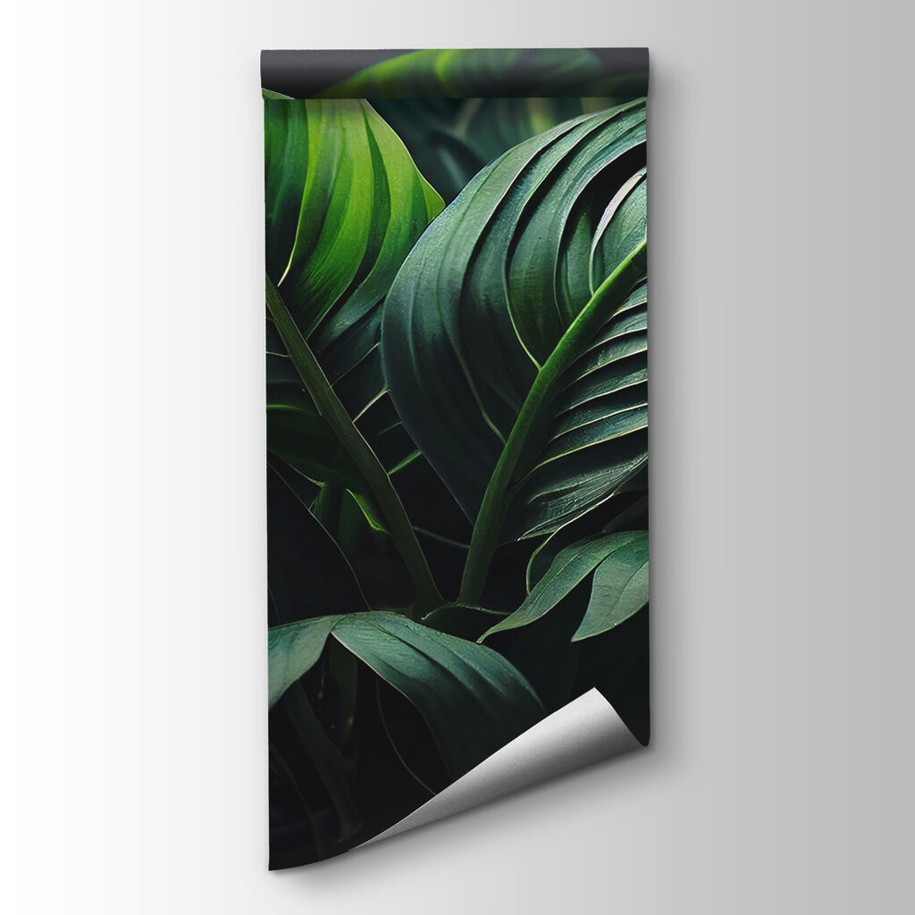 Deep green leaves fanning — product view