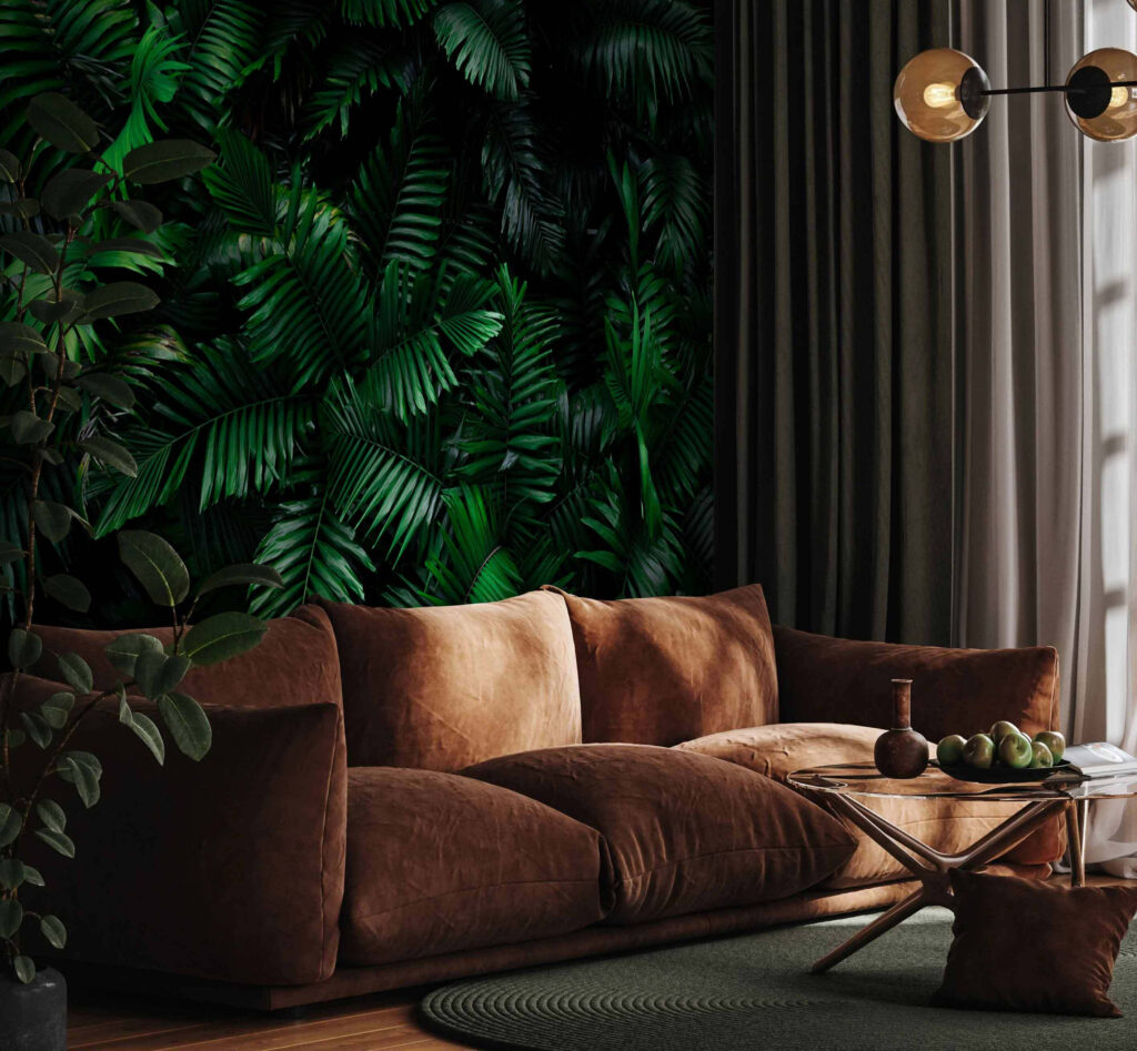 Ferns against night black — interior 1