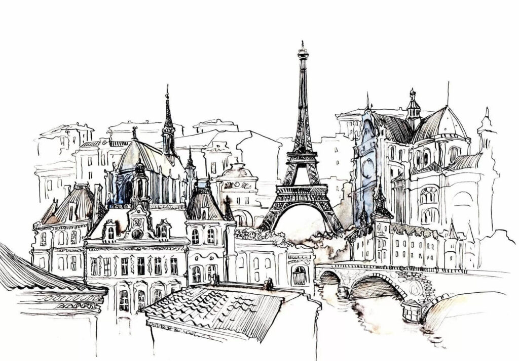 Paris in line sketches — full design