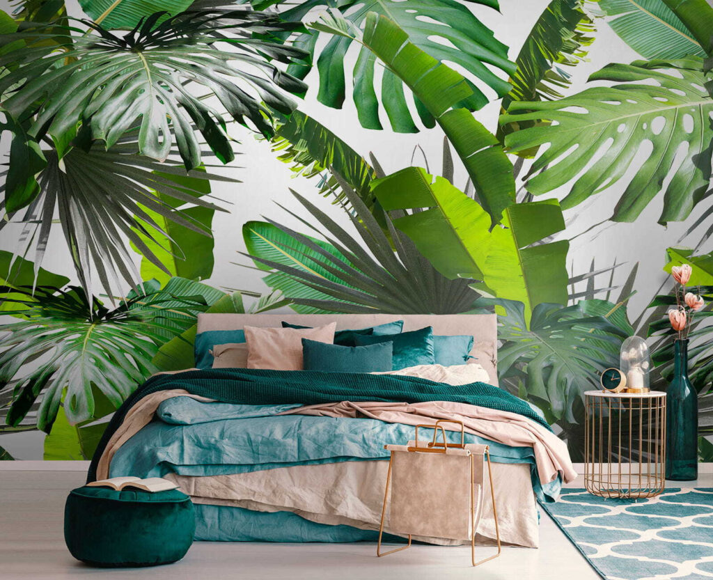 Jungle leaves catch light — interior 1