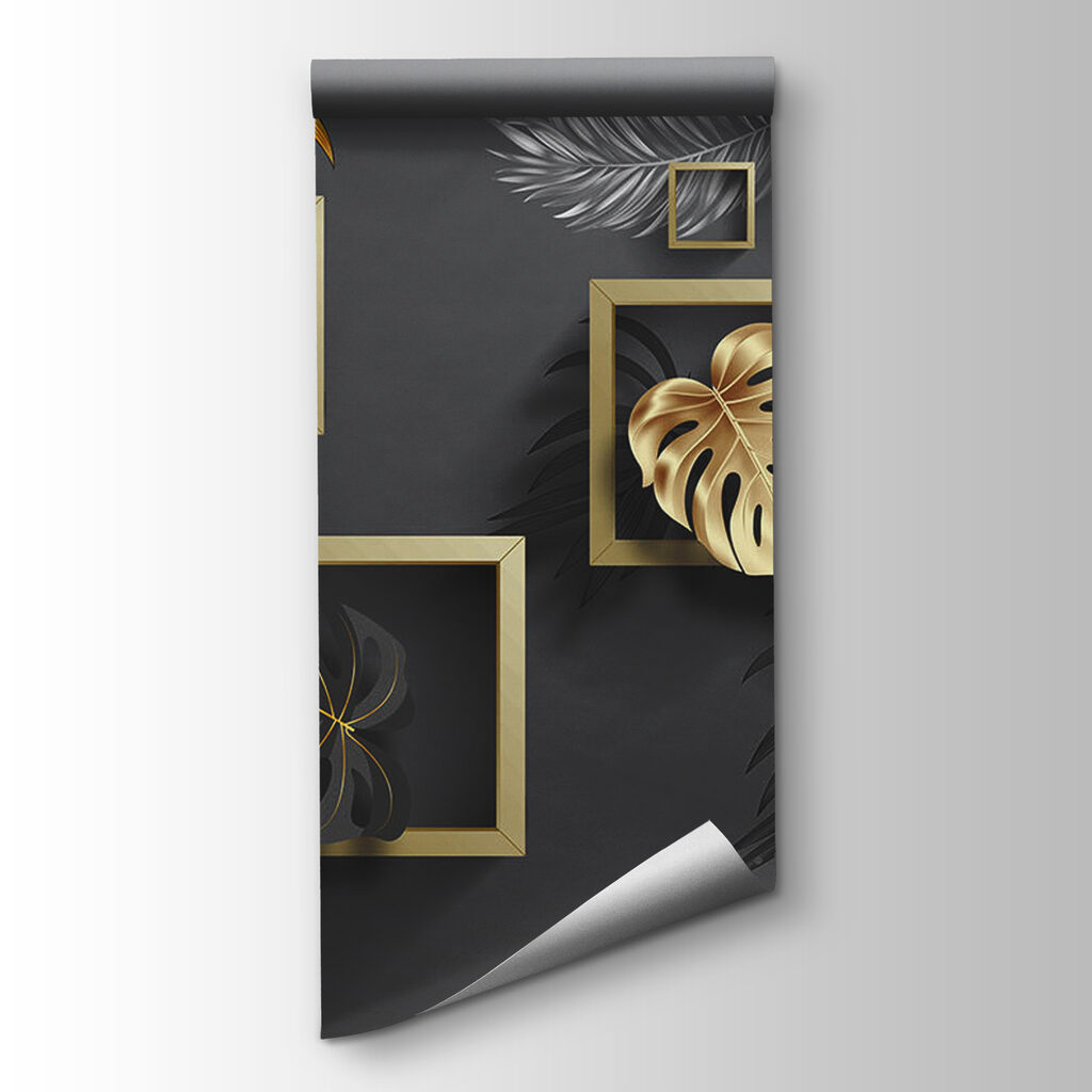 Leaves in gold frames — product view