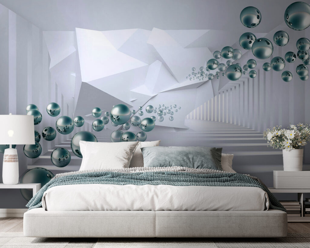 Spheres in the corridor — interior 1