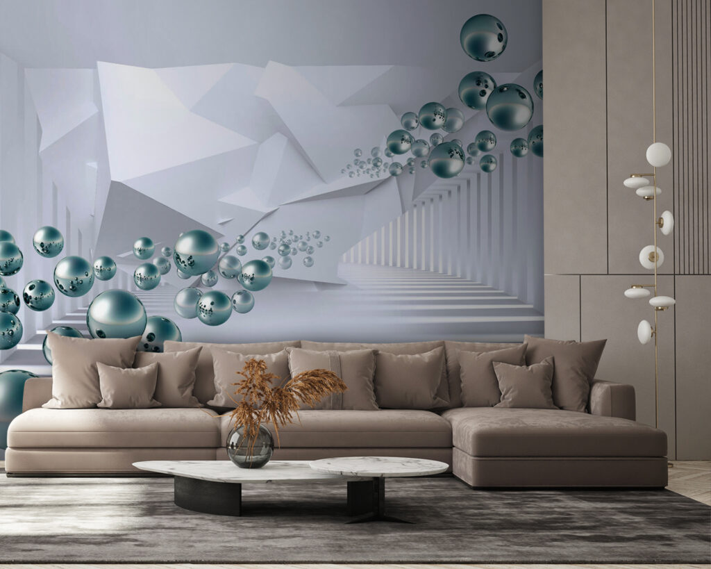 Spheres in the corridor — interior 4