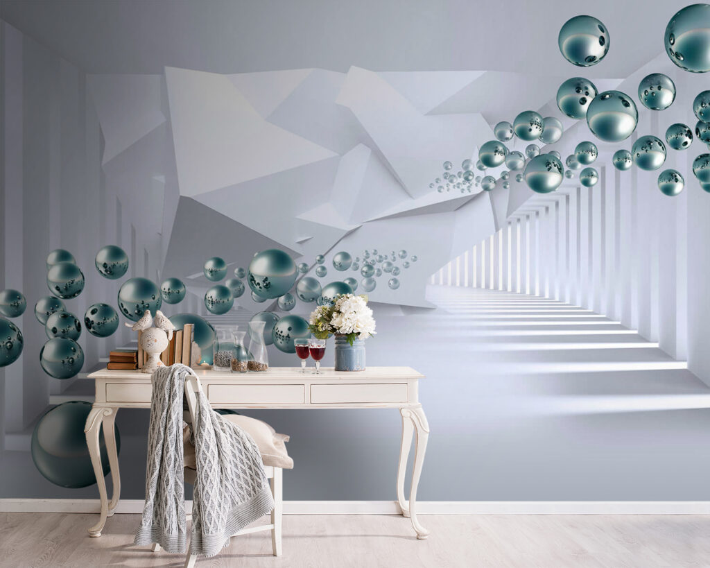 Spheres in the corridor — interior 3