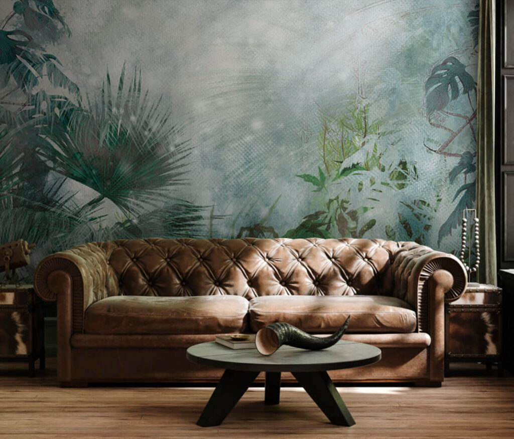 Jungle leaves in mist — interior 2