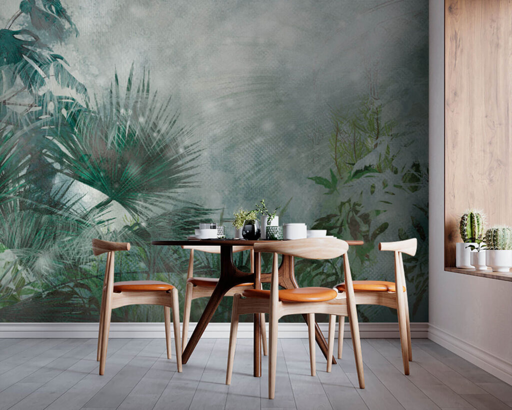 Jungle leaves in mist — interior 3