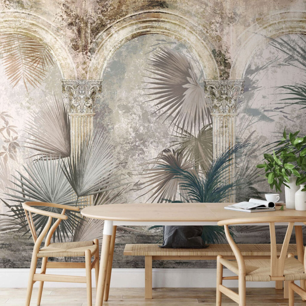 Palms before light arches — interior 3