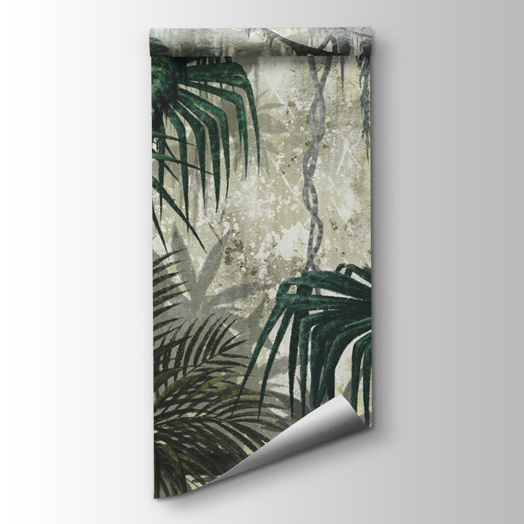 Palms on weathered paint — product view