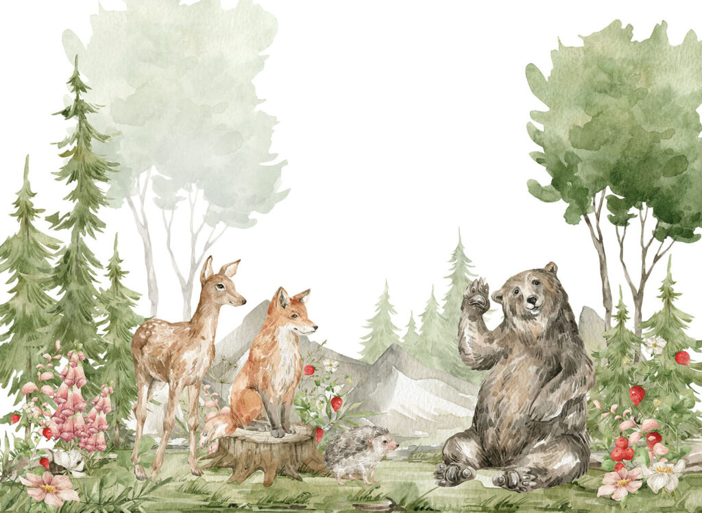 Woodland animals — full design