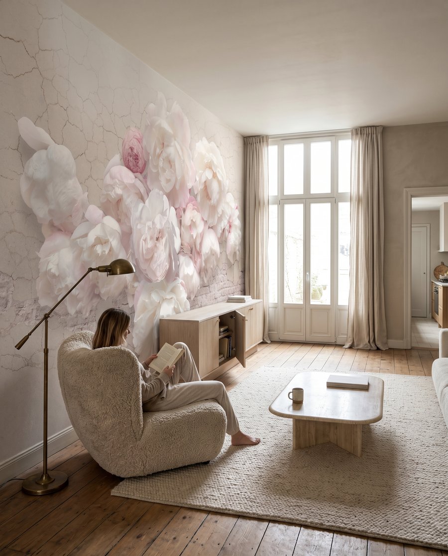 Peonies in Relief — interior 4