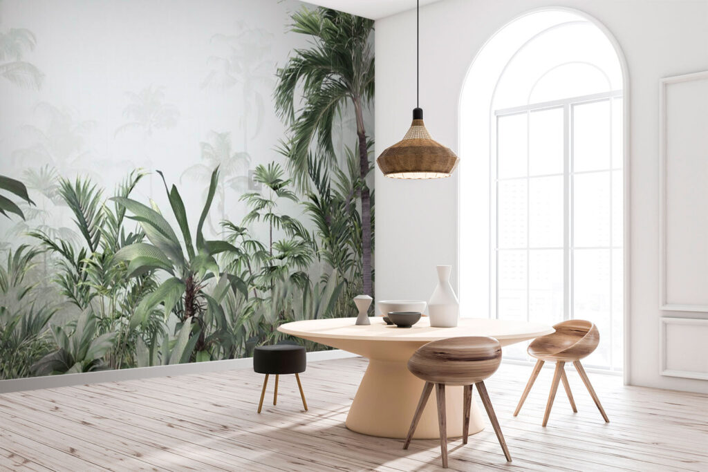 Pale palms in layers — interior 2